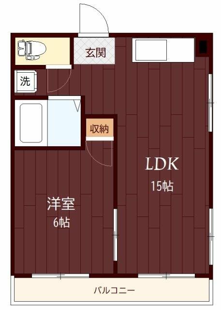 シーダー茅ケ崎 201号室 間取り