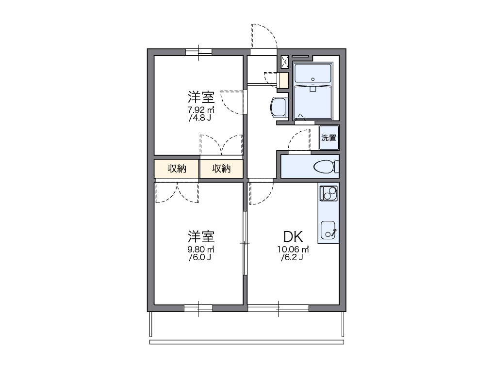レオパレスサーナ 304号室 間取り