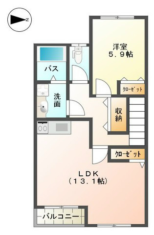 ポモドーロ 202号室 間取り