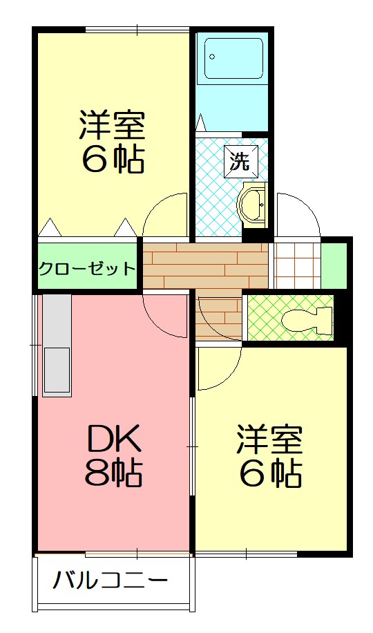 セジュール 202号室 間取り
