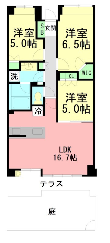 ライオンズ湘南江ノ島シーサイド 106号室 間取り