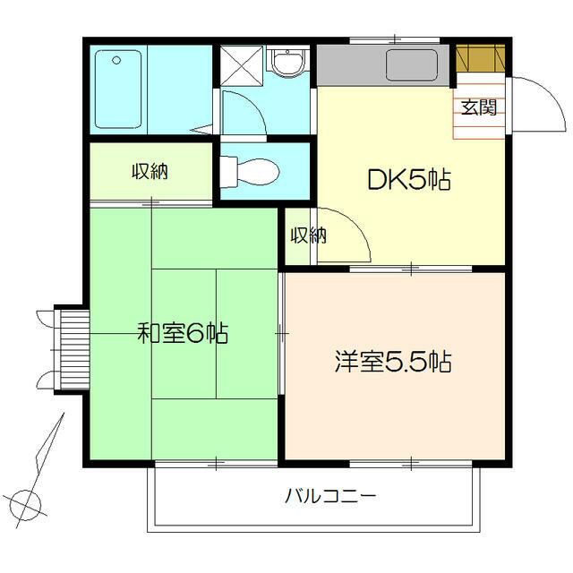 シーコースト 203号室 間取り