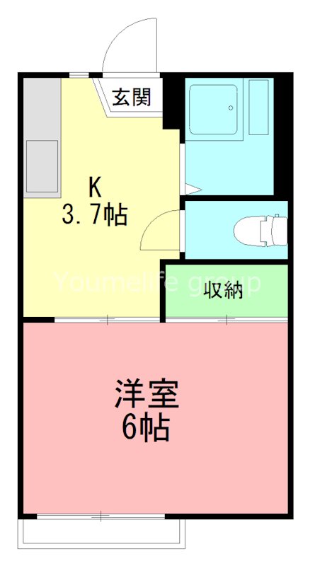 コーポハナミズキ 101号室 間取り