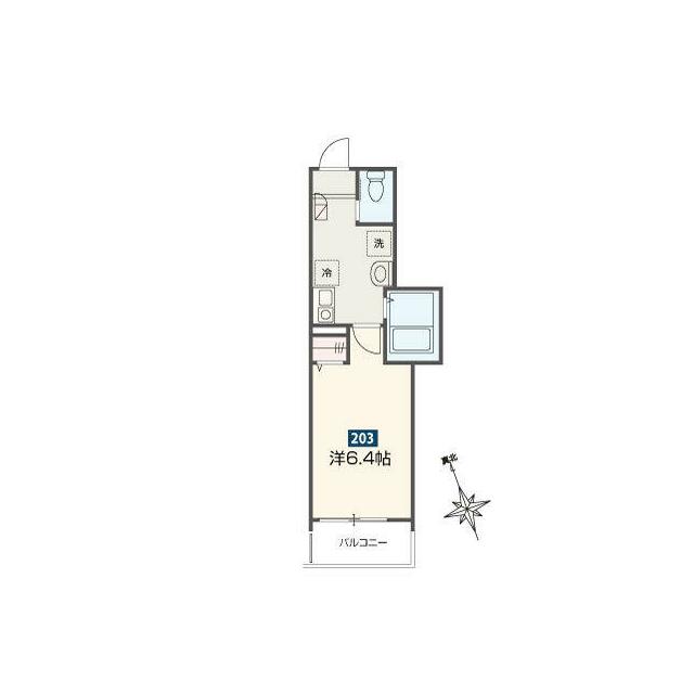 ＭＥＬＤＩＡ　Ｐｅｔｉａ渋谷 203号室 間取り