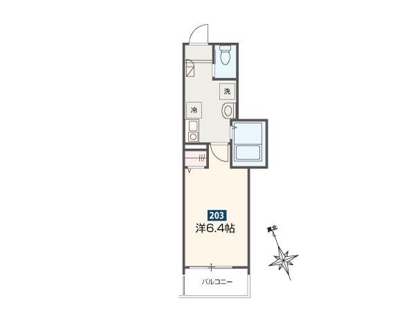 ＭＥＬＤＩＡ　Ｐｅｔｉａ渋谷 203号室 間取り
