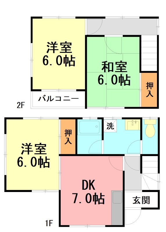 遠藤貸家　Ｂ号棟 間取り