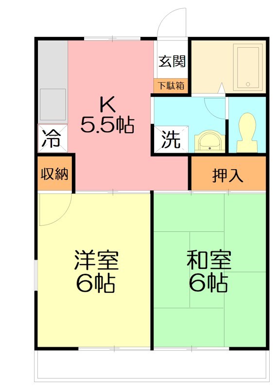 ハイツプリズム 203号室 間取り
