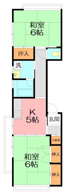 ワキタハイム 202号室 間取り