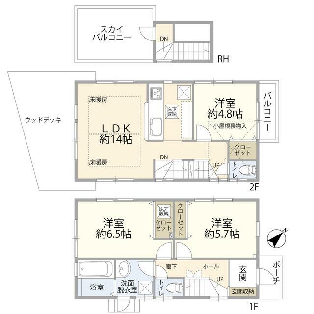 藤沢市鵠沼海岸２丁目住宅（０００５１７７） 間取り