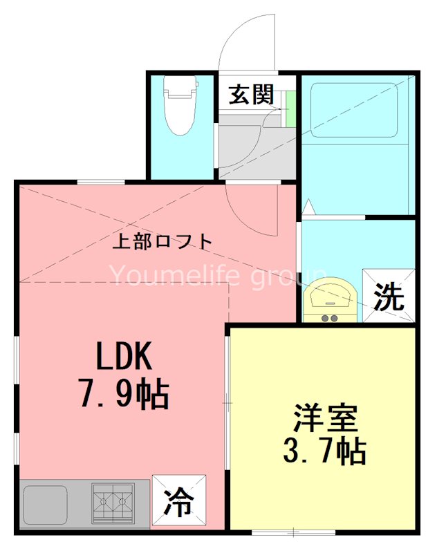 ユナイト大船ウィステリア 101号室 間取り