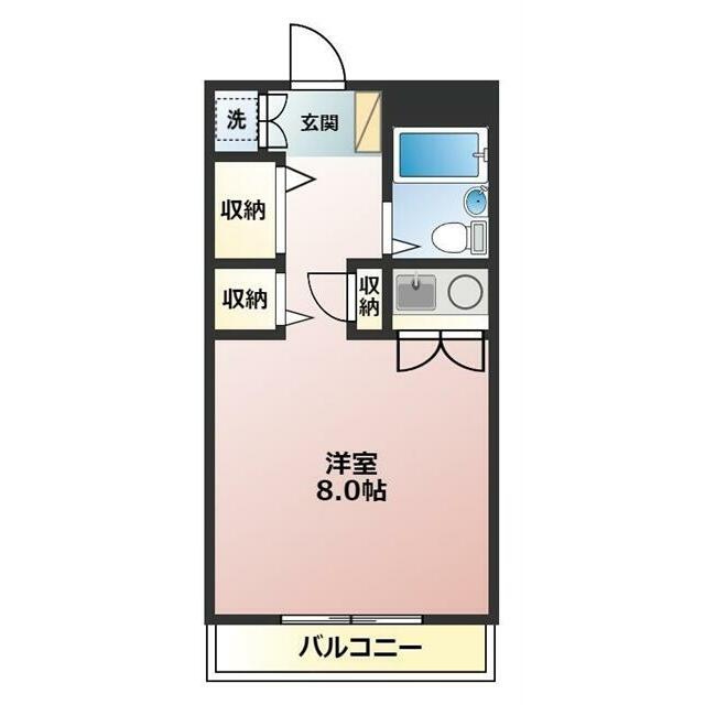 ハイツ山下 205号室 間取り