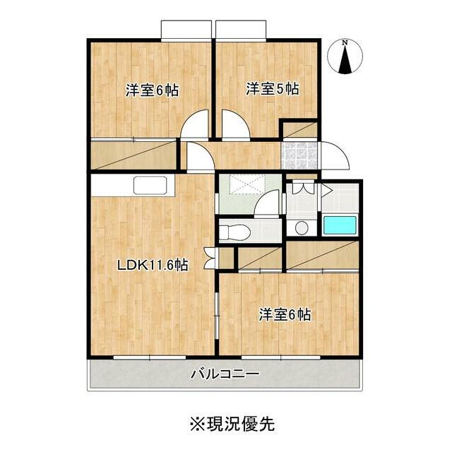 ビューテラスⅠ 408号室 間取り