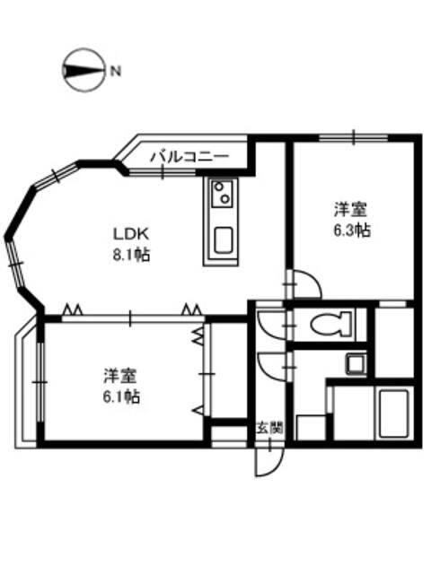 サブリナ 306号室 間取り