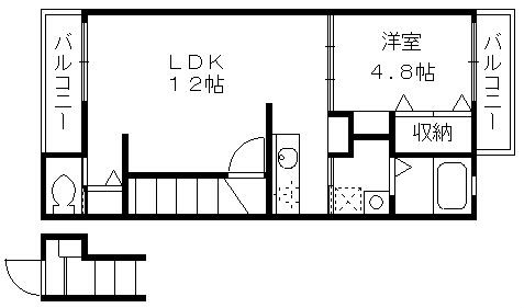 HILL SIDE マルシ(ヒルサイドマルシ)  203号室 間取り