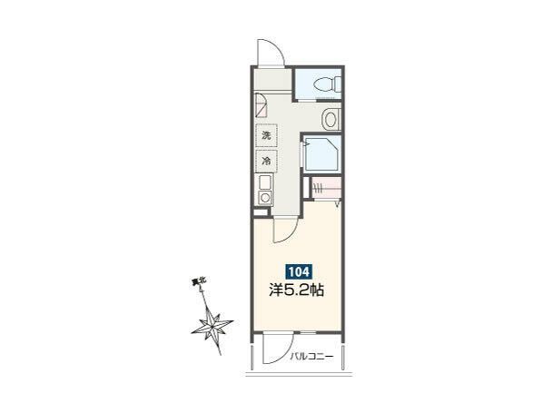 ＭＥＬＤＩＡ高座渋谷Ⅵ 104号室 間取り
