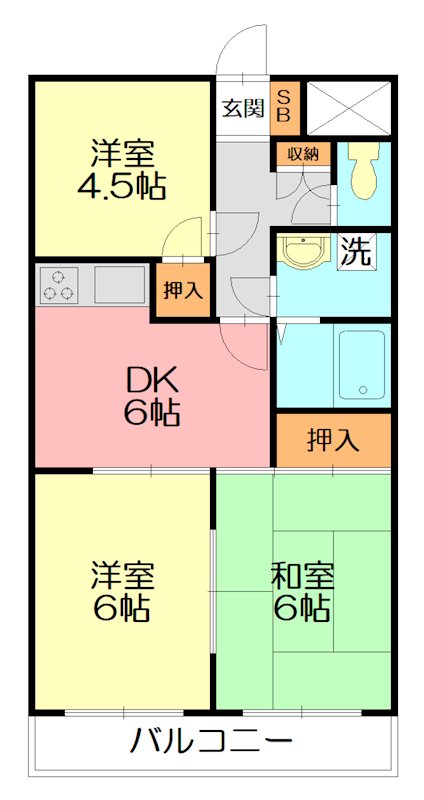アメニティハイツ 303号室 間取り