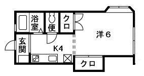 エクセル扇 106号室 間取り