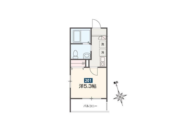 ＭＥＬＤＩＡ高座渋谷Ⅵ 201号室 間取り