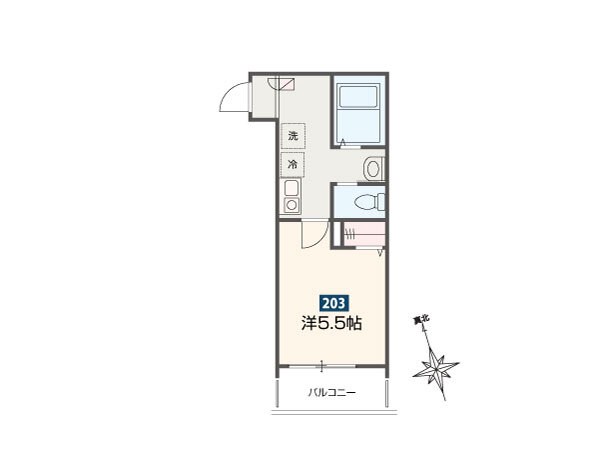 ＭＥＬＤＩＡ高座渋谷Ⅵ 203号室 間取り