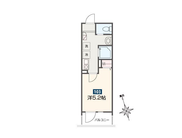 ＭＥＬＤＩＡ高座渋谷Ⅵ 103号室 間取り