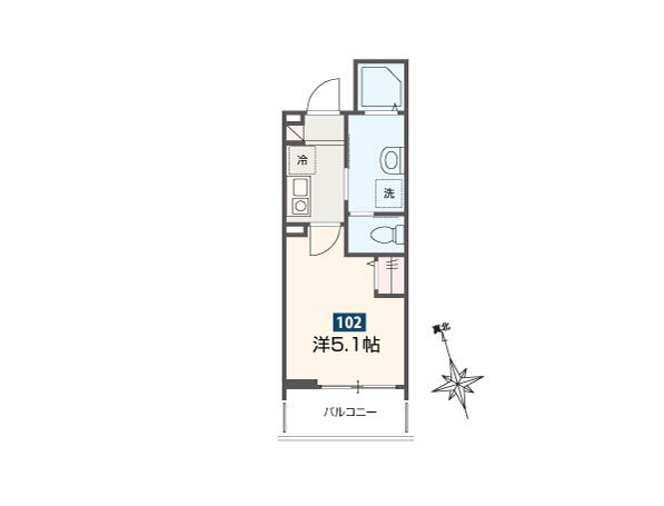 ＭＥＬＤＩＡ高座渋谷Ⅵ 102号室 間取り