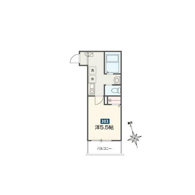 ＭＥＬＤＩＡ高座渋谷Ⅵ 303号室 間取り