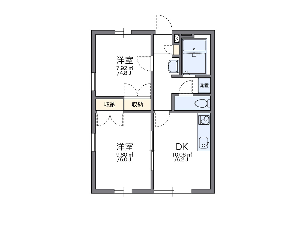 レオパレスサーナ 105号室 間取り