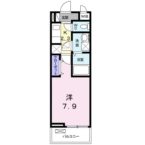 ラフレシール　ミユ 102号室 間取り
