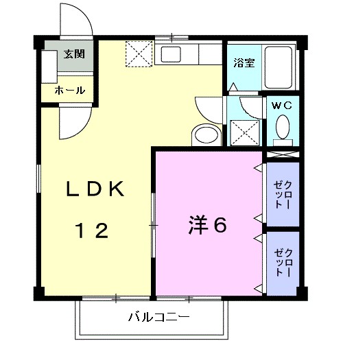 光グリーンハイツ 203号室 間取り