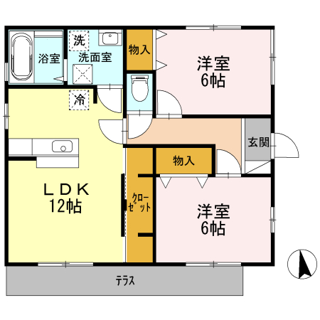 松田戸建て　Ｃ棟 間取り