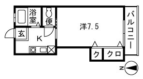 サン・スプリング 202号室 間取り