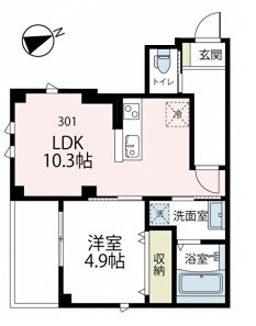 サマーハウス鵠沼 301号室 間取り