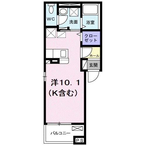 ミニオン　パーク　リア 201号室 間取り