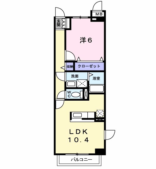 リバーサイド・ブリーズＩＳＭ 201号室 間取り