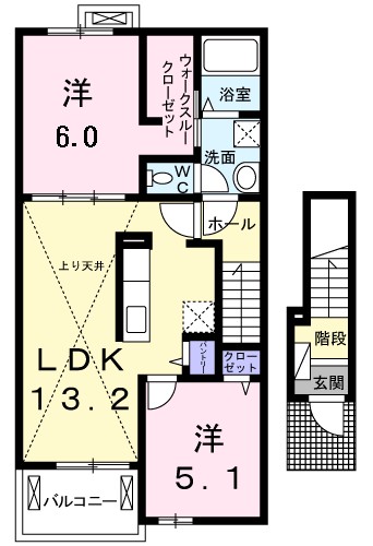 セレーノ　チェーロⅡ 203号室 間取り