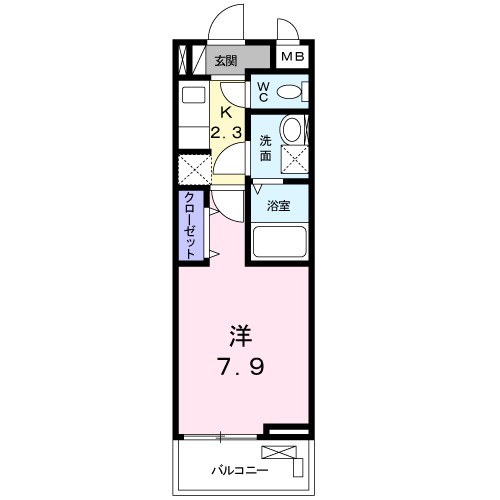 カーンズ高座渋谷 203号室 間取り