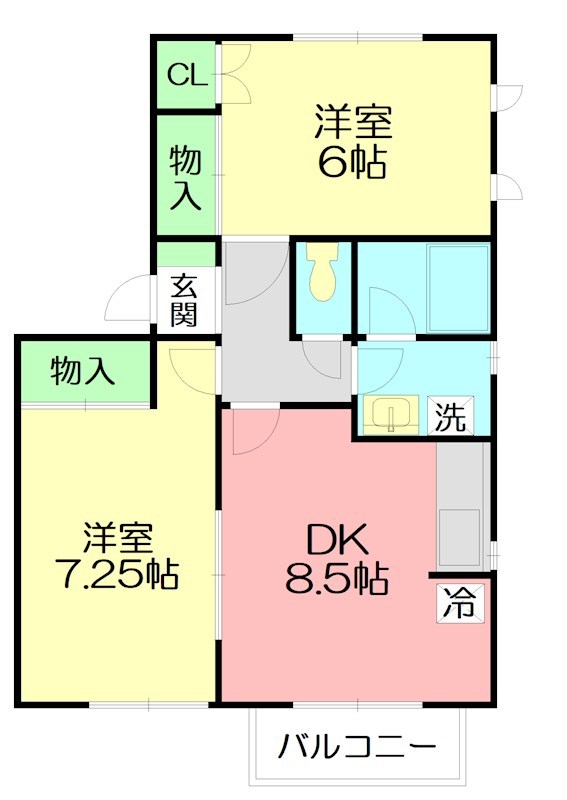 ガーデンコートS 201号室 間取り