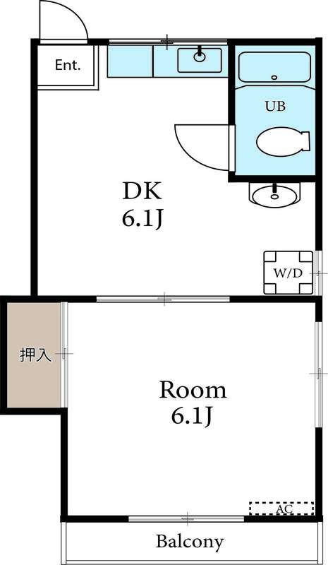 木島ハイツ 201号室 間取り