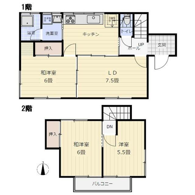 貸家　中津６０１－１８ 間取り