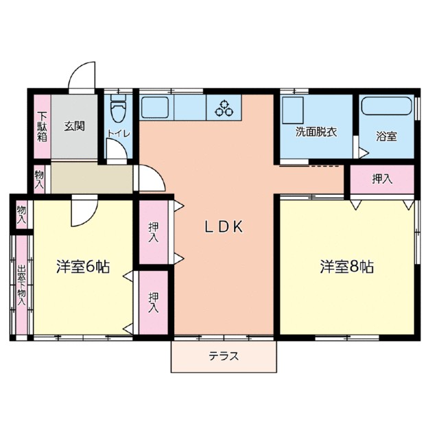 西鎌倉Ｋ貸家 間取り
