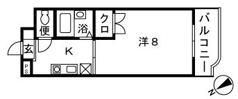 グレース・ワン 402号室 間取り