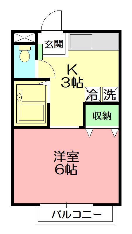 ヴァンベール 201号室 間取り