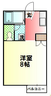 シャルマンハイム 2D号室 間取り