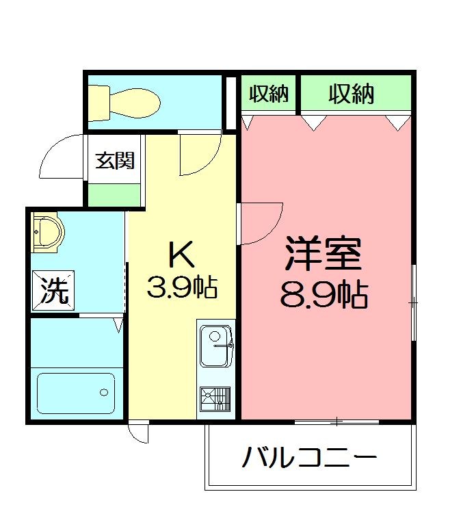 ウエストコート由比ガ浜 201号室 間取り