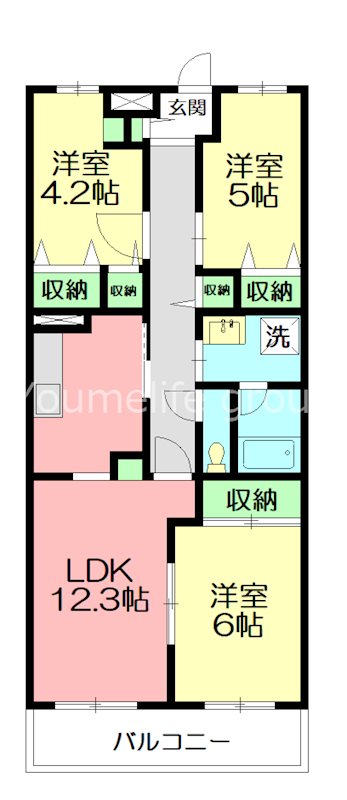 グリーンヒルズトーワ 405号室 間取り