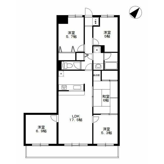 ダイアパレス湘南ヒルズ二宮 402号室 間取り