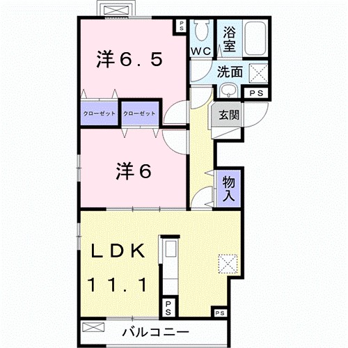 ラヴィエール 301号室 間取り