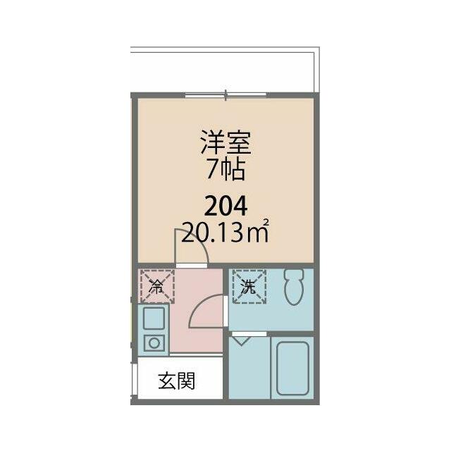 カインドネス秦野 204号室 間取り