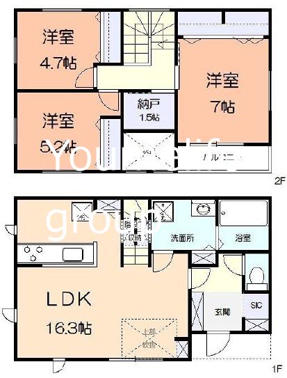 アメニティー厚木市山際A棟 間取り