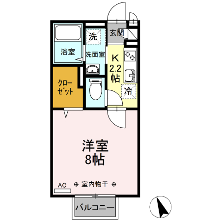 シリウス 206号室 間取り
